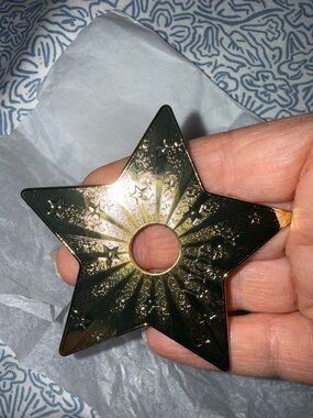 Authentic Dior gold charm star pendant holiday Christmas